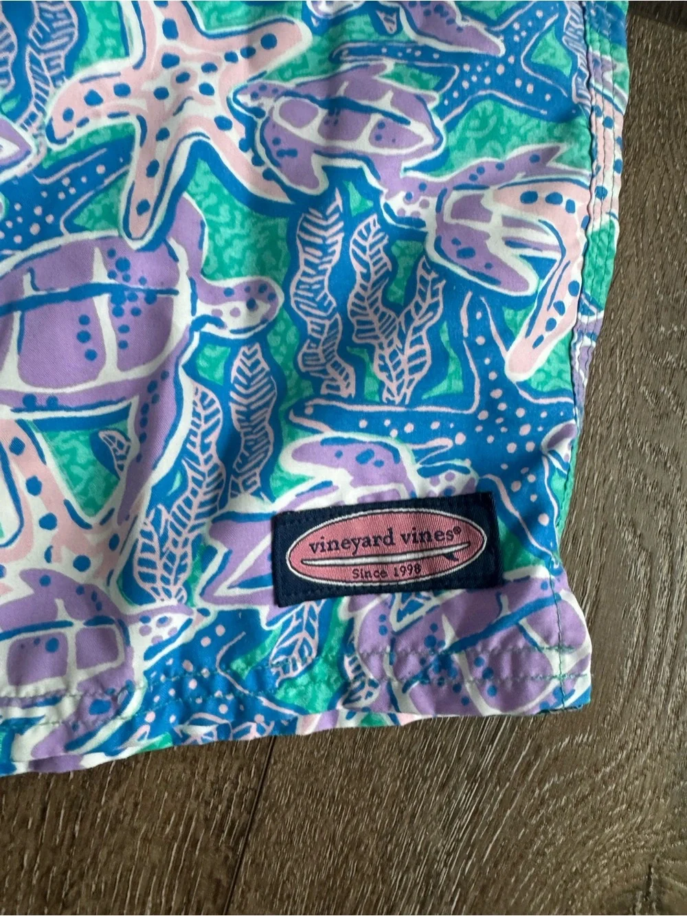 Vineyard Vines Men’s Swim Trunks — Teal, Purple, Pink